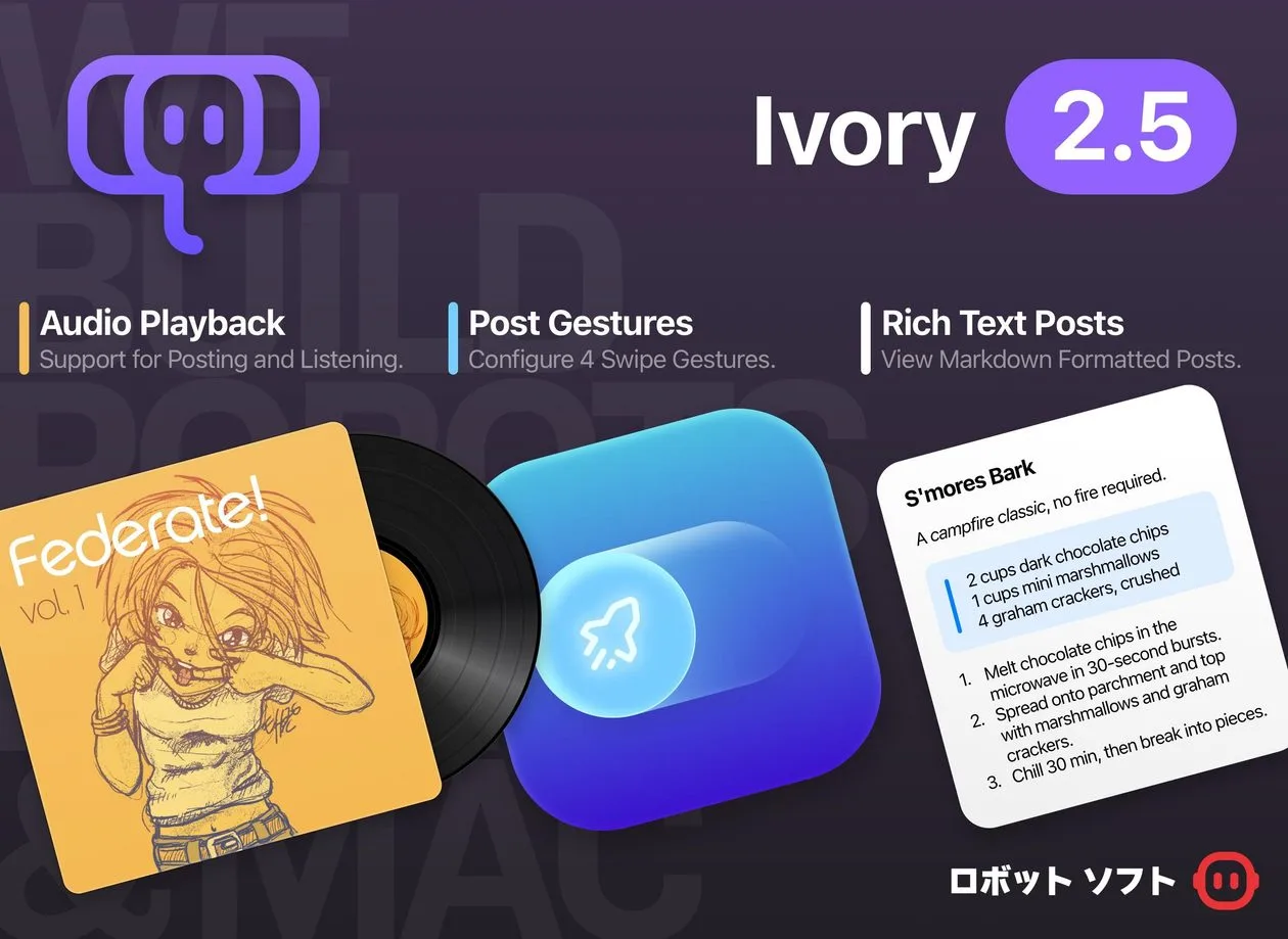 Ivory 2.5: Novas Interações Redefinem a Experiência Mastodon