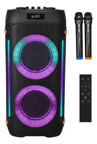 Caixa de Som Philco Extreme 1200W PCX6900 em destaque, mostrando seu design robusto e luzes LED.