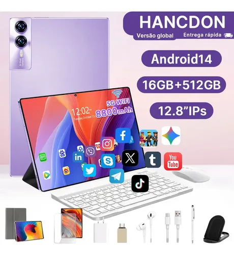 Análise Completa: Tablet Hancdon com Android 14, 16GB RAM e 512GB – Vale a Pena?