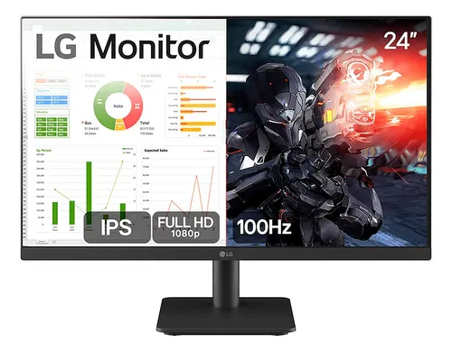 Monitor Gamer LG 24MS500-B - Painel Frontal