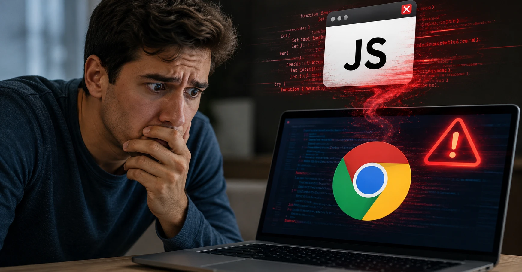 Você fecha o Chrome, mas o JavaScript pode continuar funcionando em segundo plano