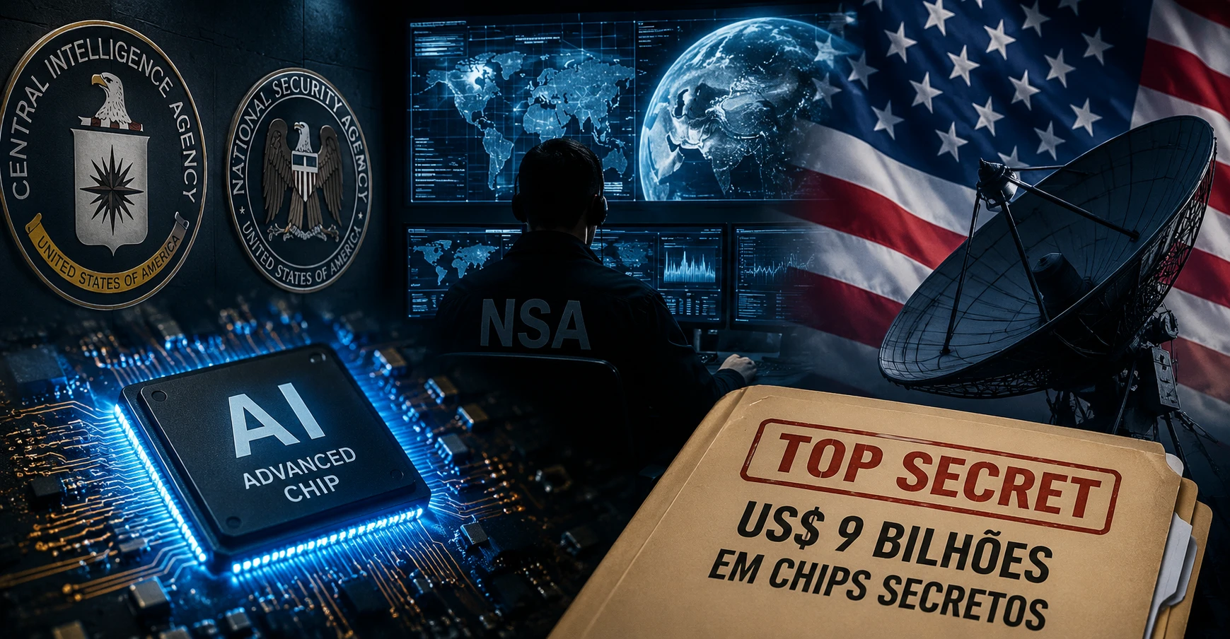 Compra de chips de IA por CIA e NSA revela nova fase da espionagem americana