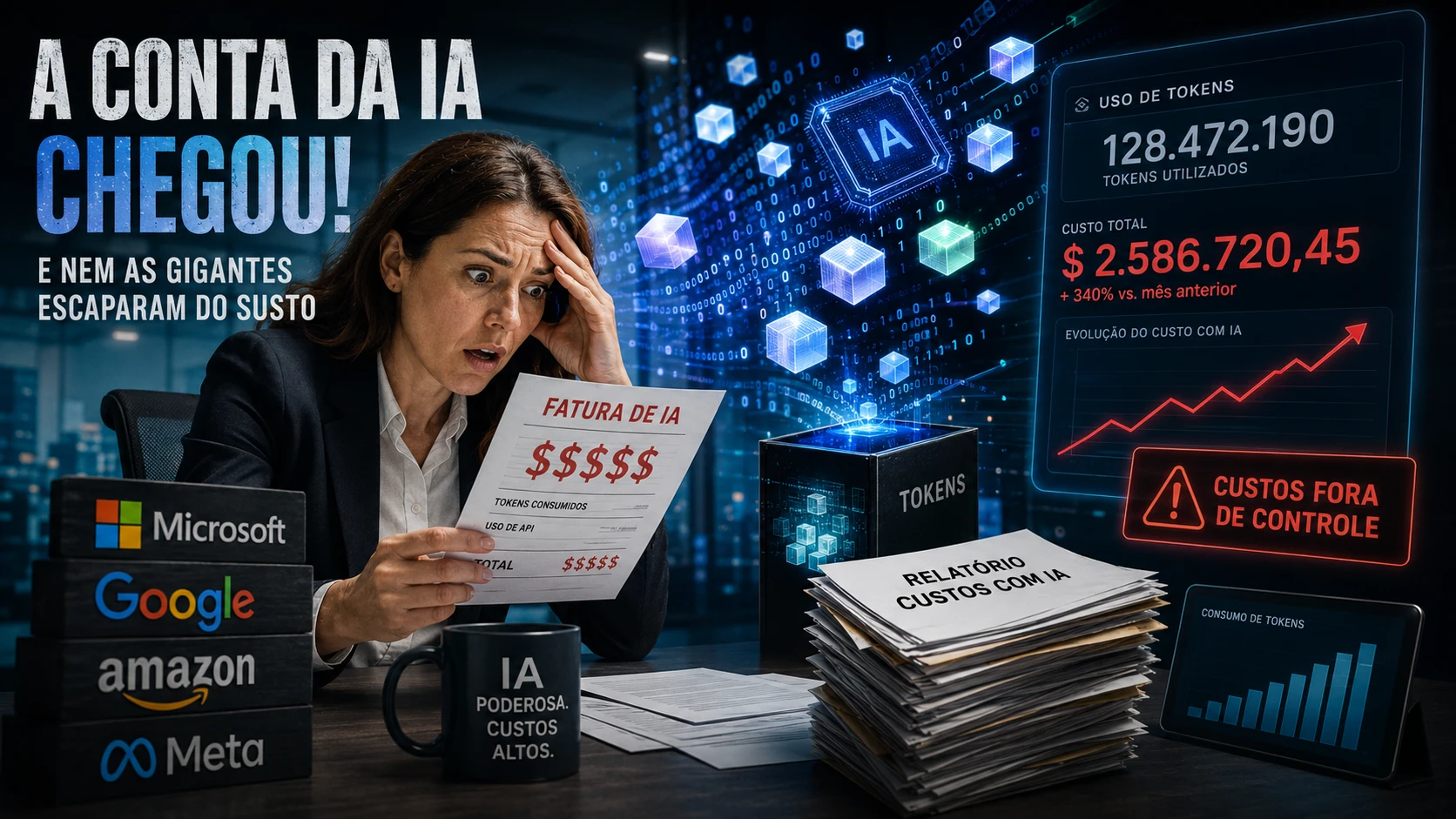 Empresas descobrem que manter IA pode custar mais do que contratar pessoas