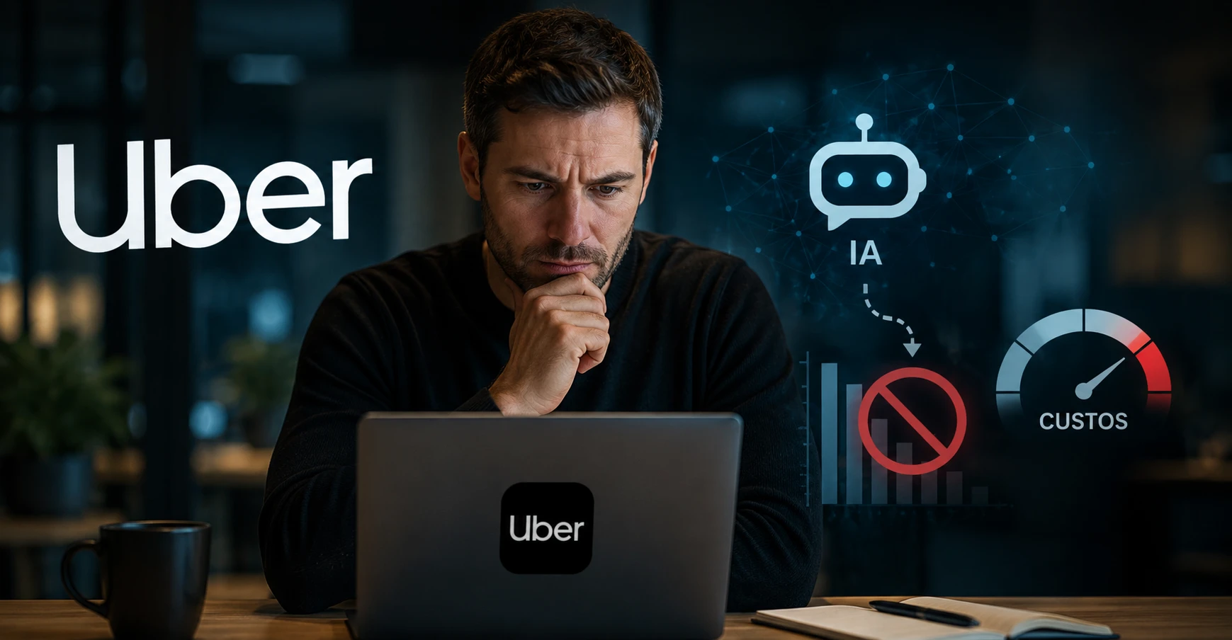 Uber freia uso de IA por funcionários após conta ficar alta demais