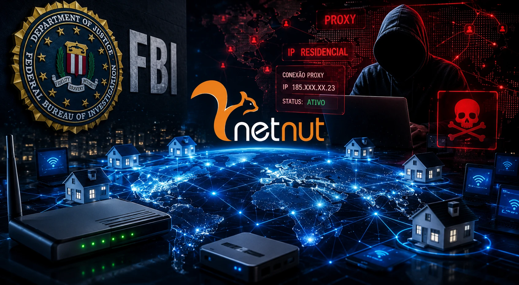 NetNut: rede de proxy residencial com 2 milhões de dispositivos vira alvo de operação do FBI