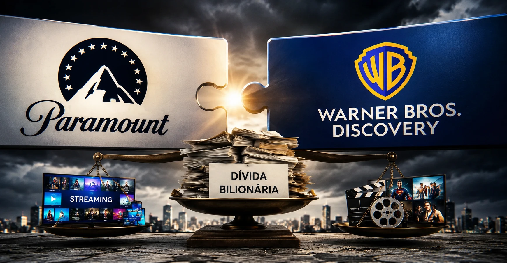 Fusão entre Paramount e Warner Bros Discovery cria gigante com dívida bilionária