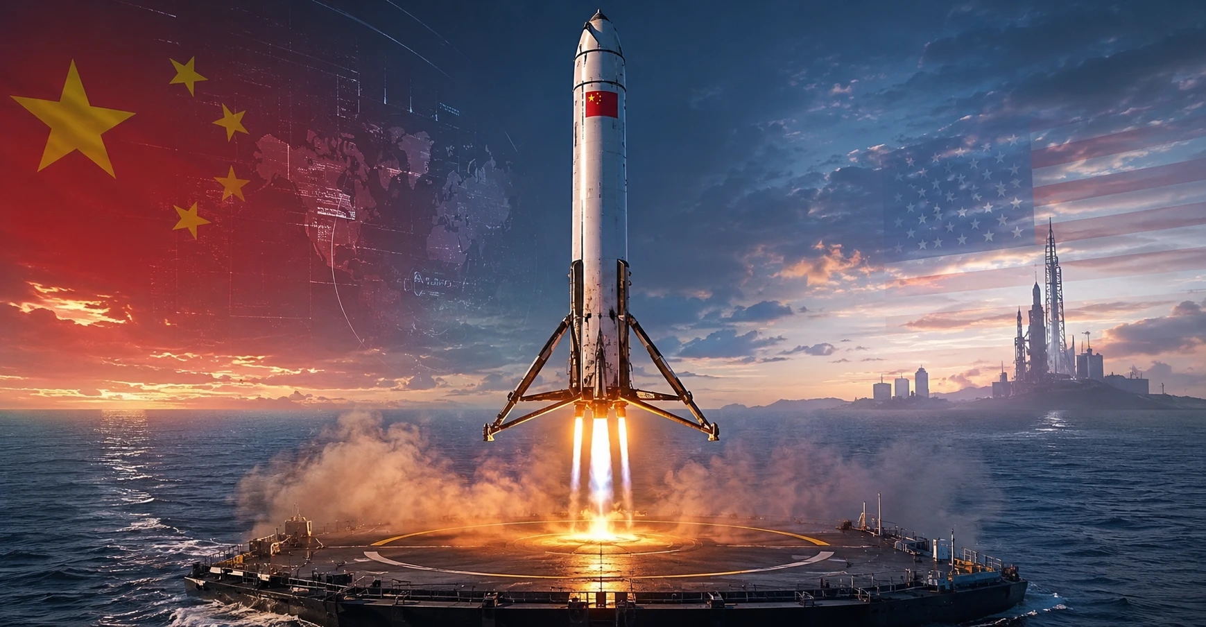 China recupera pela primeira vez o primeiro estágio de um foguete orbital